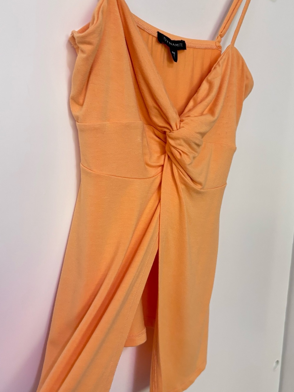 Dynamite| Orange Twist-Front Warm Weather Knit Cami Tank Top Sz S - Picture 3 of 6
